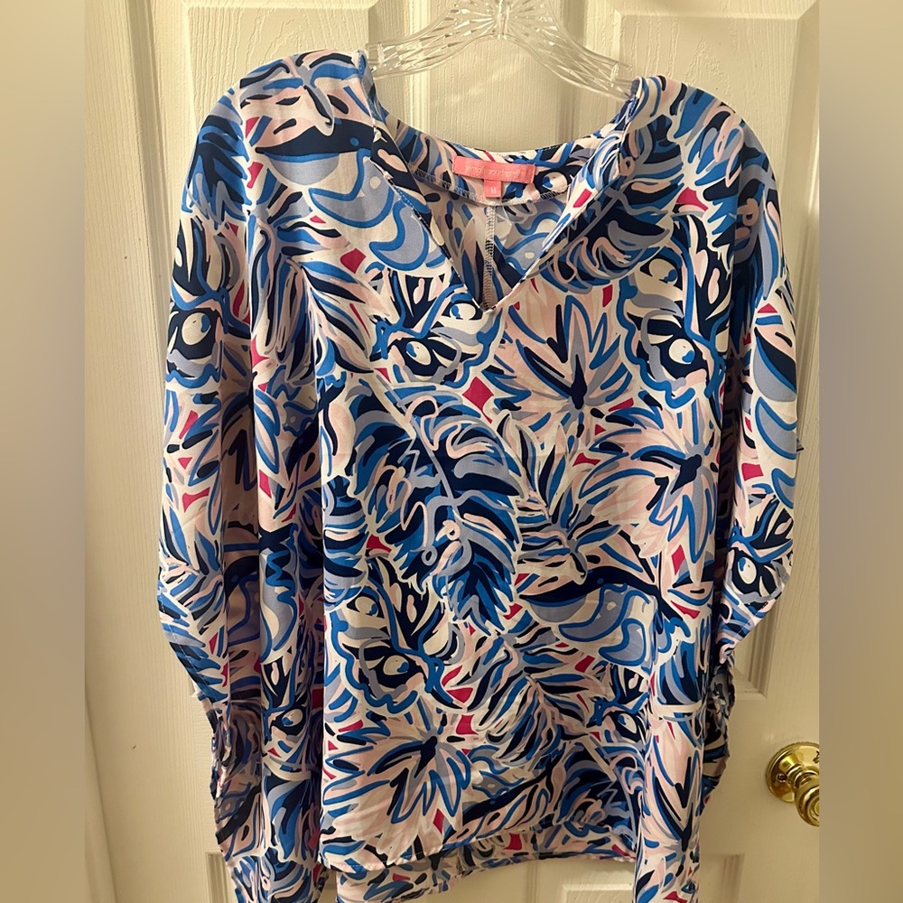 Simply Southern Draper Leaf oversized Top